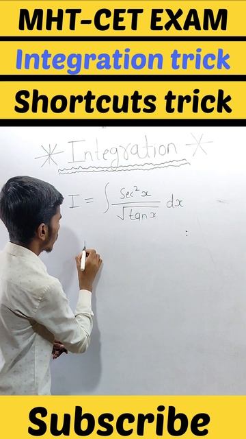 Integration trick for MHT-CET EXAM with shortcuts trick  MHT-CET EXAM NEETJEE -MAIN level shorts