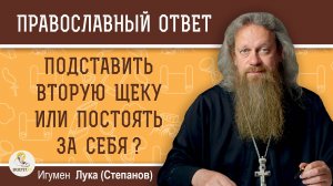 Подставить вторую щеку или постоять за себя ?   Игумен Лука (Степанов)