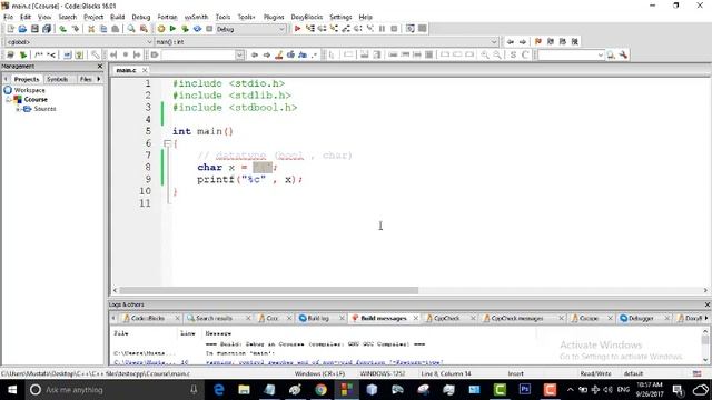 C Programming Course || 6#Datatype : bool , char (ARABIC)