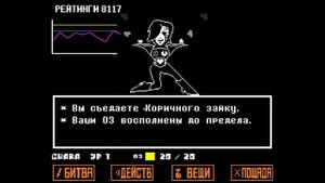 Битва с Mettaton EX в Undertale