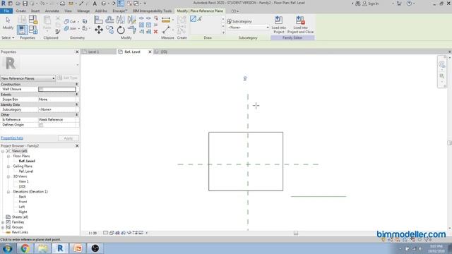 All about Reference Plane Vs Reference Line and How to use In Revit