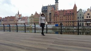 Do you see woman in short skirt and high heels in winter? She is crossdresser!