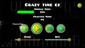ВАУ! Я ПРОШЁЛ CRAZY TIME В GEOMETRY DASH! **ОЧЕНЬ СЛОЖНО**