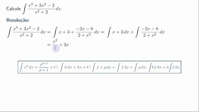 Primitiva de f. racional (x^3+3x^2-2)div(x^2+2) смотреть онлайн