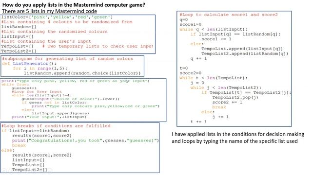 Coding a Mastermind game in Python!