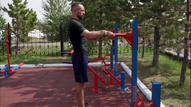 Жим ногами с дисками S412 IronKing тренажер для уличной спортивной площадки
