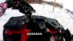 покатушка по деревне со мной на питбайке и с подругой на квадроцикле👍