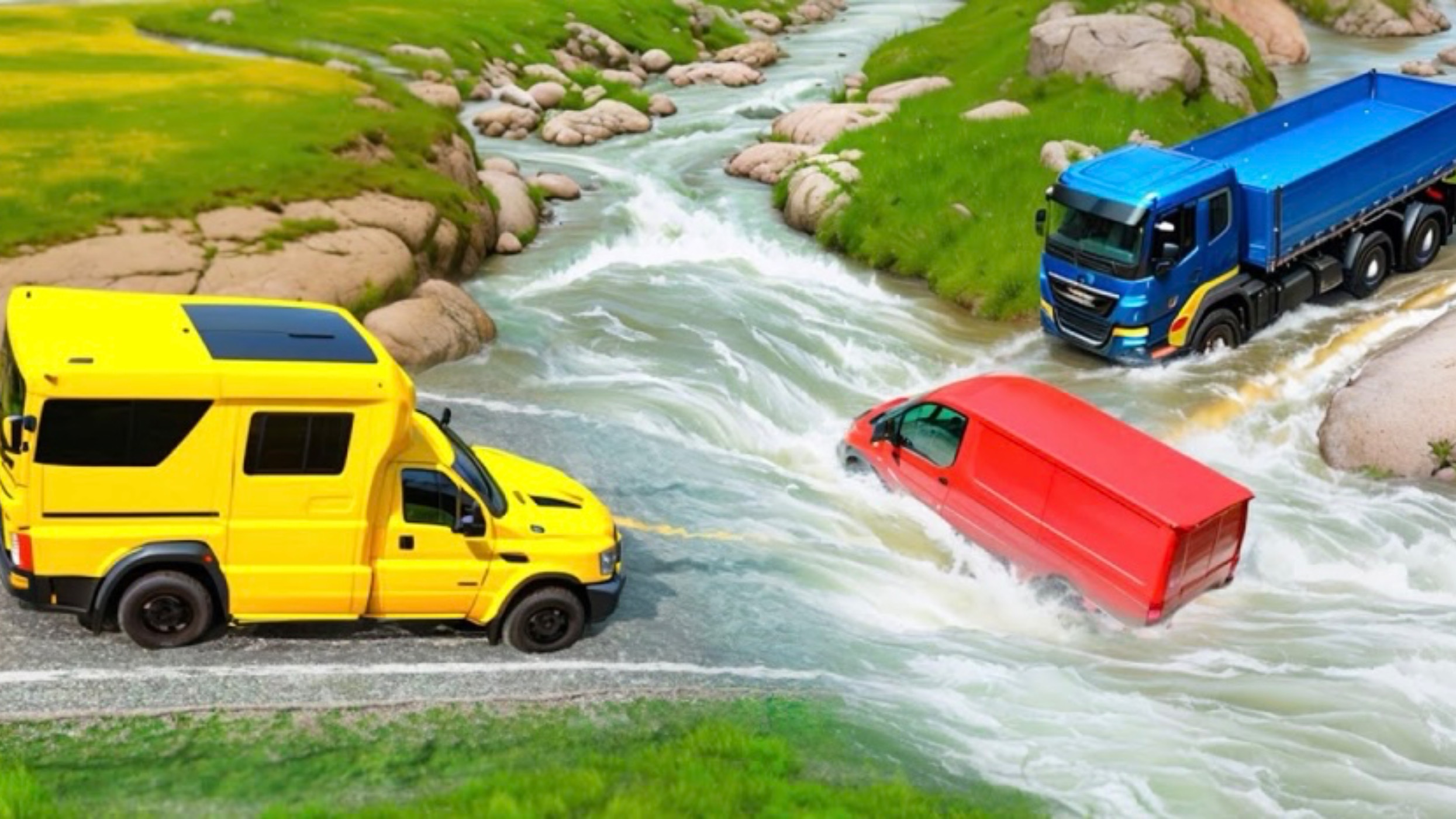 Водная преграда в beamNG Drive смотреть онлайн