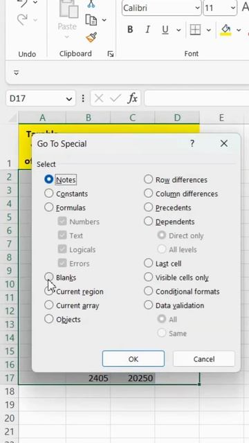 Excel Shortcuts: How to Insert Zeros in Blank Rows