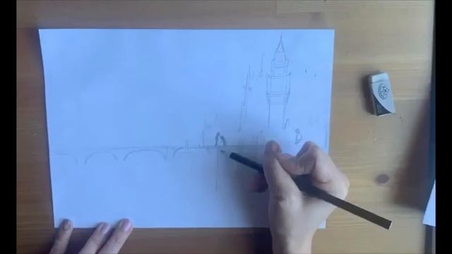 Art- Learning to paint a picture in the style of Monet’s The Thames below Westminster