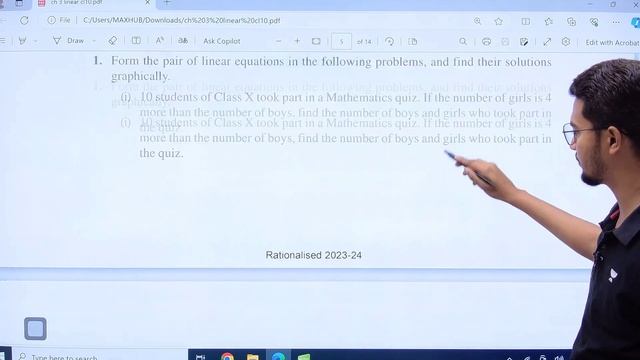 Class 10 Maths Chapter 3 | Pair of Linear Equations in Two Variables Introduction | Md Sir смотреть онлайн