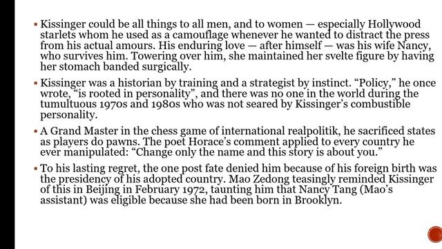 Henry Kissinger || US diplomat. || Dawn Article Translation смотреть онлайн