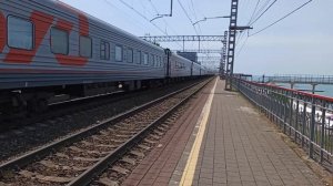 РЖД | Электровоз 2ЭС4К Дончак с пассажирским поездом 464С Адлер - Челябинск | Скорый поезд