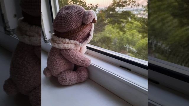 Мишка🧸 спицами