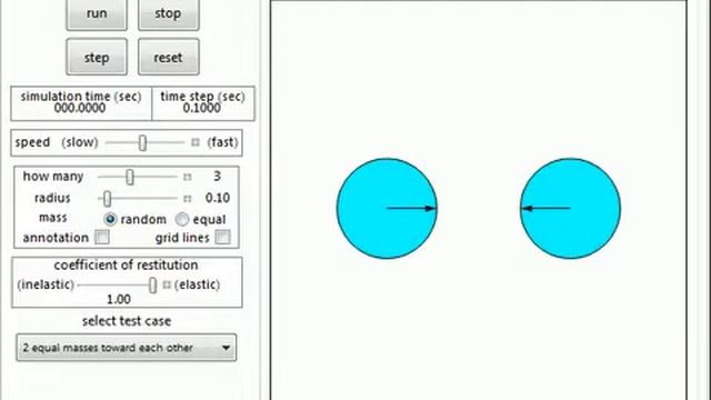 Particle Motion Simulation Using A Priori Collision Detection