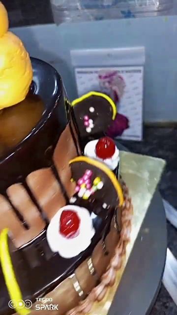 Black & Brown Choclate #birthdaycake #viralvideo