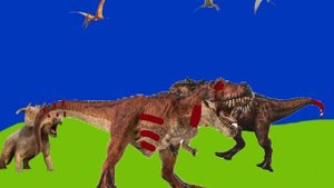 тираннозавр против карнотавра!