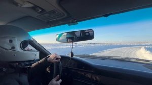 Audi 100 1.8 Quattro на льду