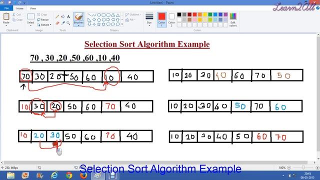 Selection Sort Algorithm Example