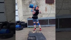 Strongman/Силовой Экстрим/Подъем Дамбл гантели 75 кг Никита Воронов