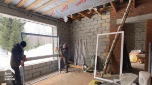 Монтаж окон в частном доме!