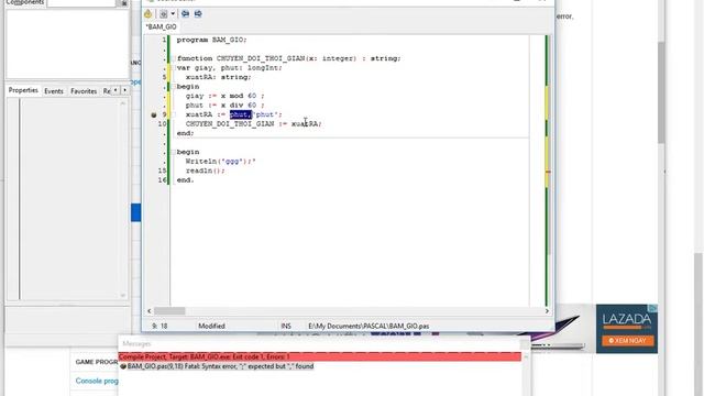 [PASCAL Bá Đạo] Tập 9: Chuyển đổi giây thành giờ, phút, giây смотреть онлайн