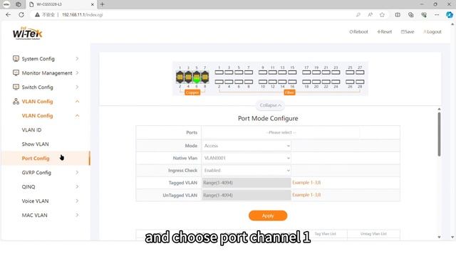 How to Set Link Aggregation by Wi-Tek L3 Managed PoE Switch?