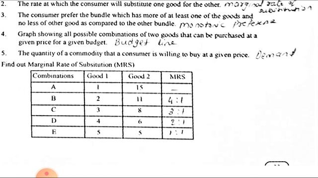 work sheet 2 micro economics