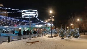 Новогодний каток в Липецке 2024 год.