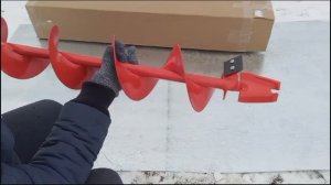 Распаковка шнека с специальным  забурником .Шнек для мотобура .