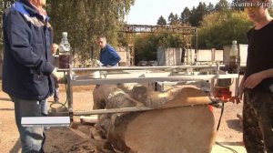 Пилим ель на пилораме