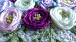 Уроки вышивки 1  (роза)