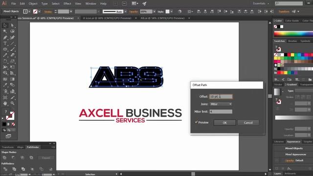 ABS font type logo design*EPISODE-#46*Logo maker M