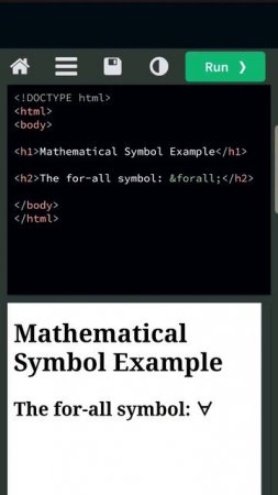 💥💢Some Mathematical Symbols supported by HTML💢💥🫵