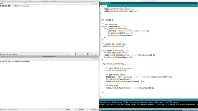 Wireless Chat using Arduino & NRF24L01+ 2.4GHz RF Transceiver смотреть онлайн