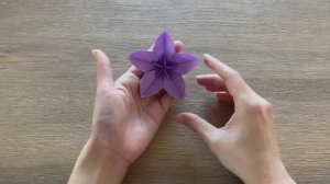 Цветущая вишня! Оригами цветы своими руками! Поделки в подарок Маме!