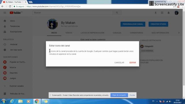 COMO CAMBIAR VUESTRA FOTO DE PERFIL EN YOUTUBE смотреть онлайн