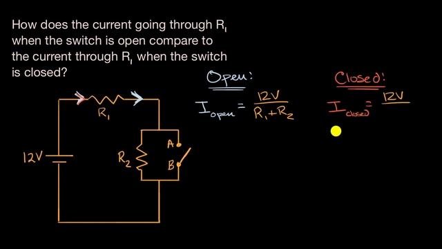 Current due to closing a switch: worked example  DC Circuits  AP Physics 1  Khan Academy