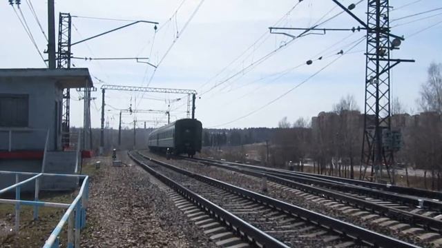 Электровоз ЧС7-010 с поездом№341Ф Москва-Кишинёв станция Балабаново 21.04.2017 смотреть онлайн