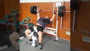Дмитрий Головинский, жим л жа на наклонной лавке 170 кг на 5 раз