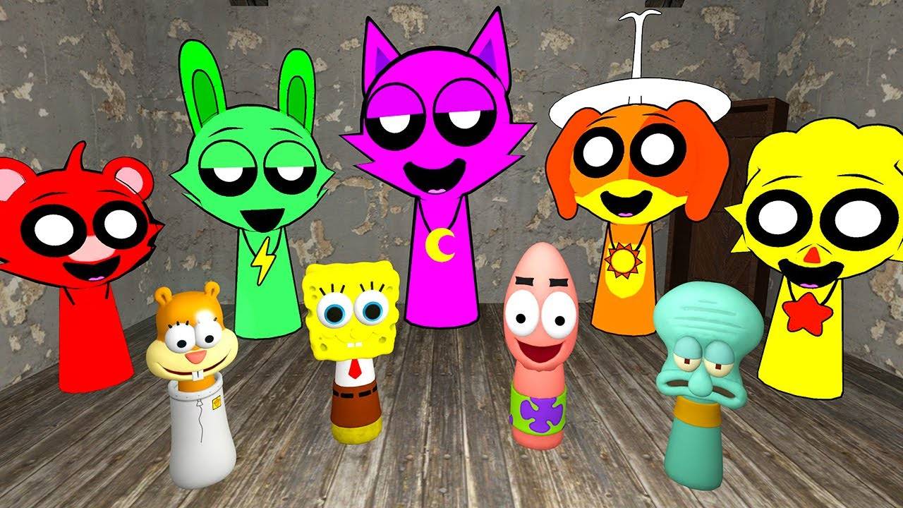 МЫ НАШЛИ СПРУНКИ ПОППИ ПЛЕЙТАЙМ СПАНЧ БОБ КЭТНЭП В ГРЕННИ ОНЛАЙН - Incredibox Sprunki Song Gmod смотреть онлайн