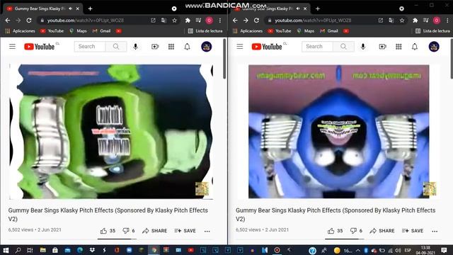 Gummy Bear Sings Klasky Pitch Effects (Sponsored by Klasky Pitch Effects V2) Combined