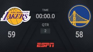 Los Angeles Lakers @ Golden State Warriors Live Scoreboard