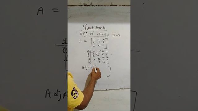adjoint of matrix A 33 short trick