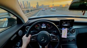 MERCEDES C200 ОТ ПЕРВОГО ЛИЦА По Москве под Xcho Stage 1 & Выхлоп