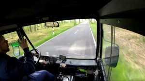 IFA DDR Multicar M25 "schöne Fahraufnahmen bei ner Ladung Holz fahren"