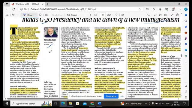 30 NOVEMBER 2023 | The Hindu News Analysis in Telugu by Lahari madam | UPSC Current Affairs 2023