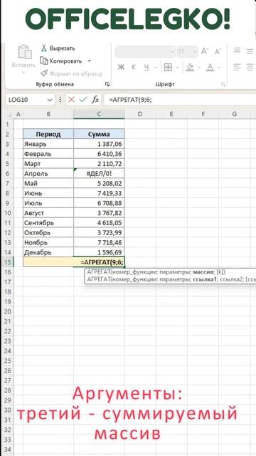 Сумма в Excel без учёта ячеек с ошибками #excel #exceltips #exceltricks