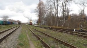 Отправление поезда под паровозом из Осташкова