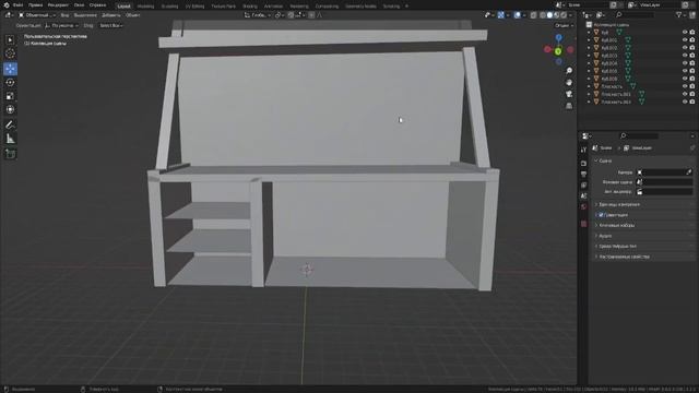 3д моделирование создание верстака ускоренно в 2 раза